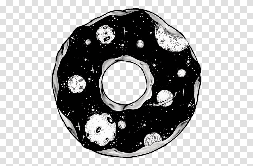 Donut Clipart Galaxy Donut Black And White, Soccer Ball, Football, Team Sport, Sports Transparent Png