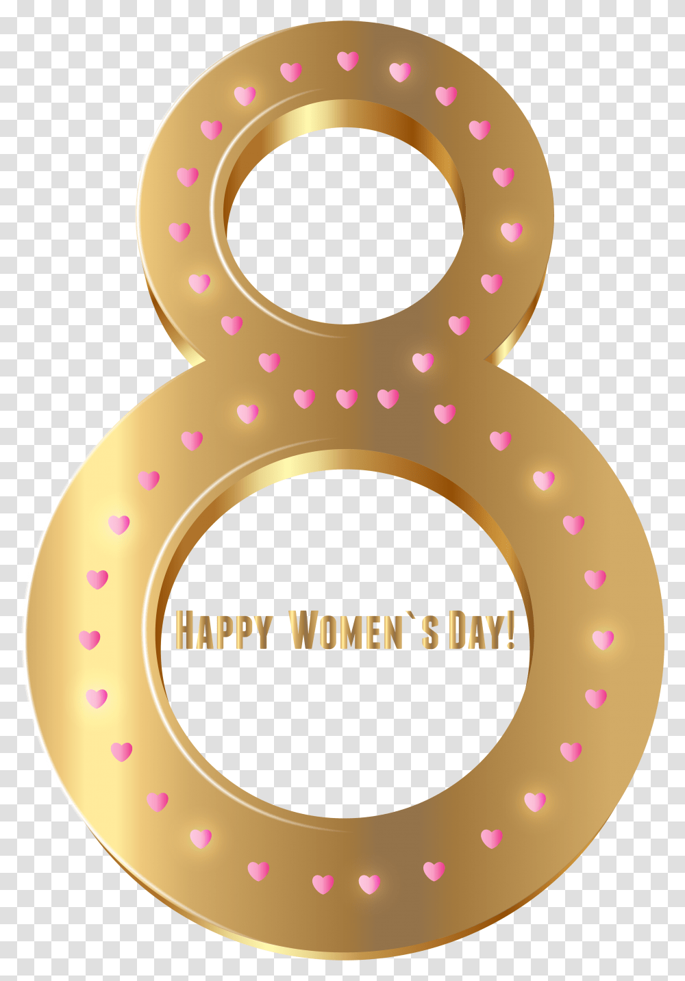 Donut Clipart Happy Birthday Happy Women's Day In Gold, Bread, Food Transparent Png