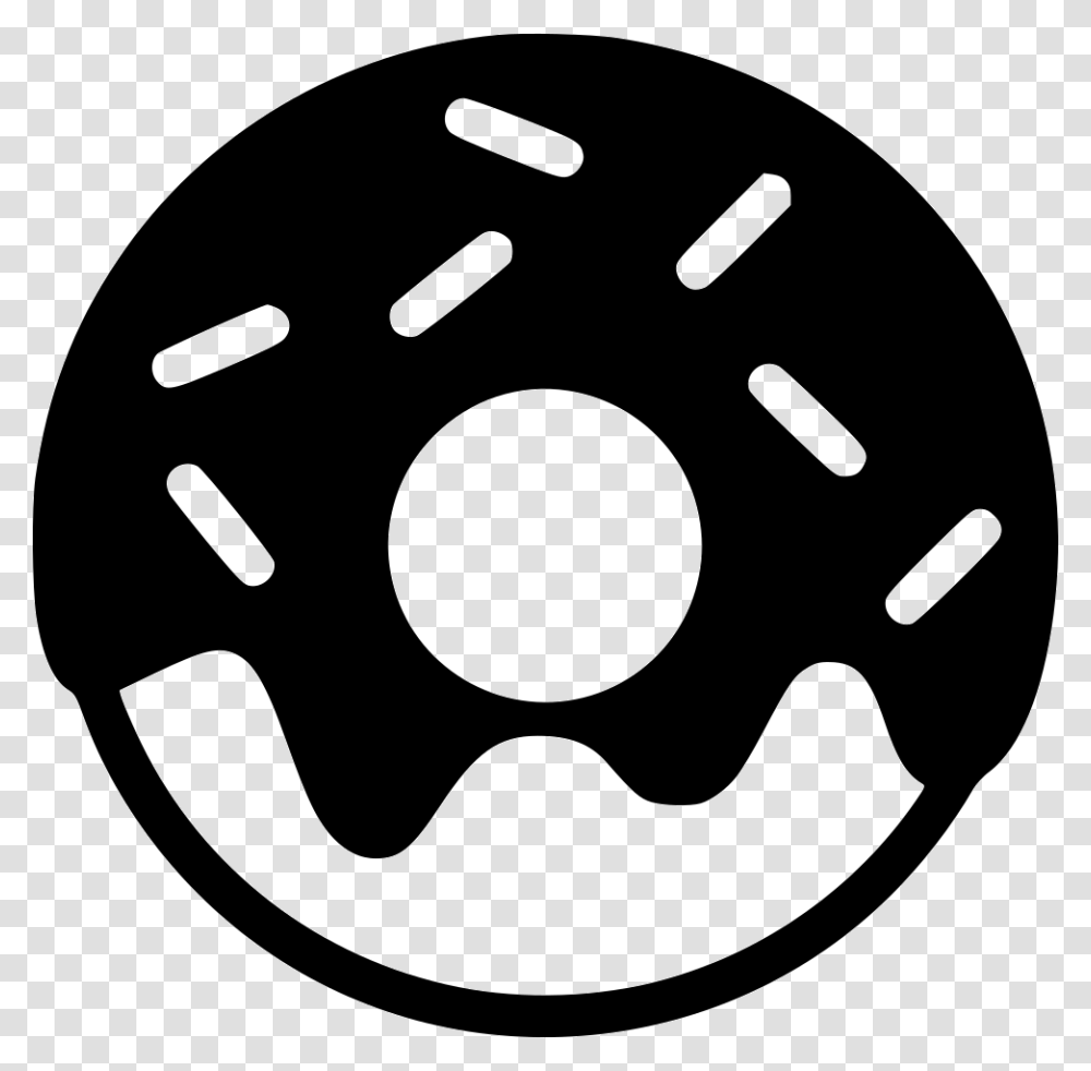 Donut Donut Black And White, Machine, Wheel, Spoke, Logo Transparent Png