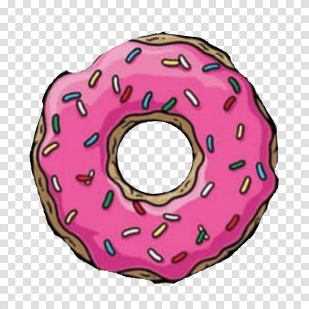 Donut Emoji Tumblr Donas Dona Donuts Pink Donut Donut Simpsons, Pastry, Dessert, Food, Helmet Transparent Png