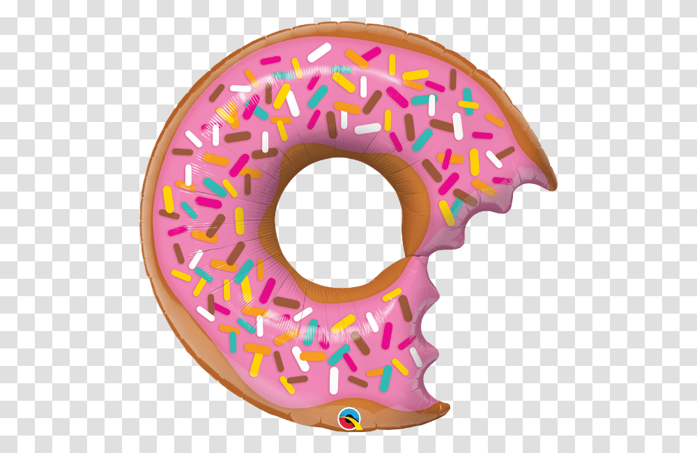 Donut Foil Balloon, Pastry, Dessert, Food, Icing Transparent Png