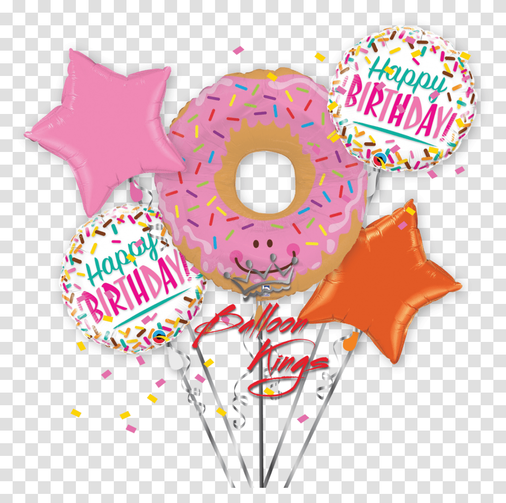 Donut Glazed Bouquet Donuts Birthday Balloon Bouquet, Sweets, Food, Confectionery, Pastry Transparent Png