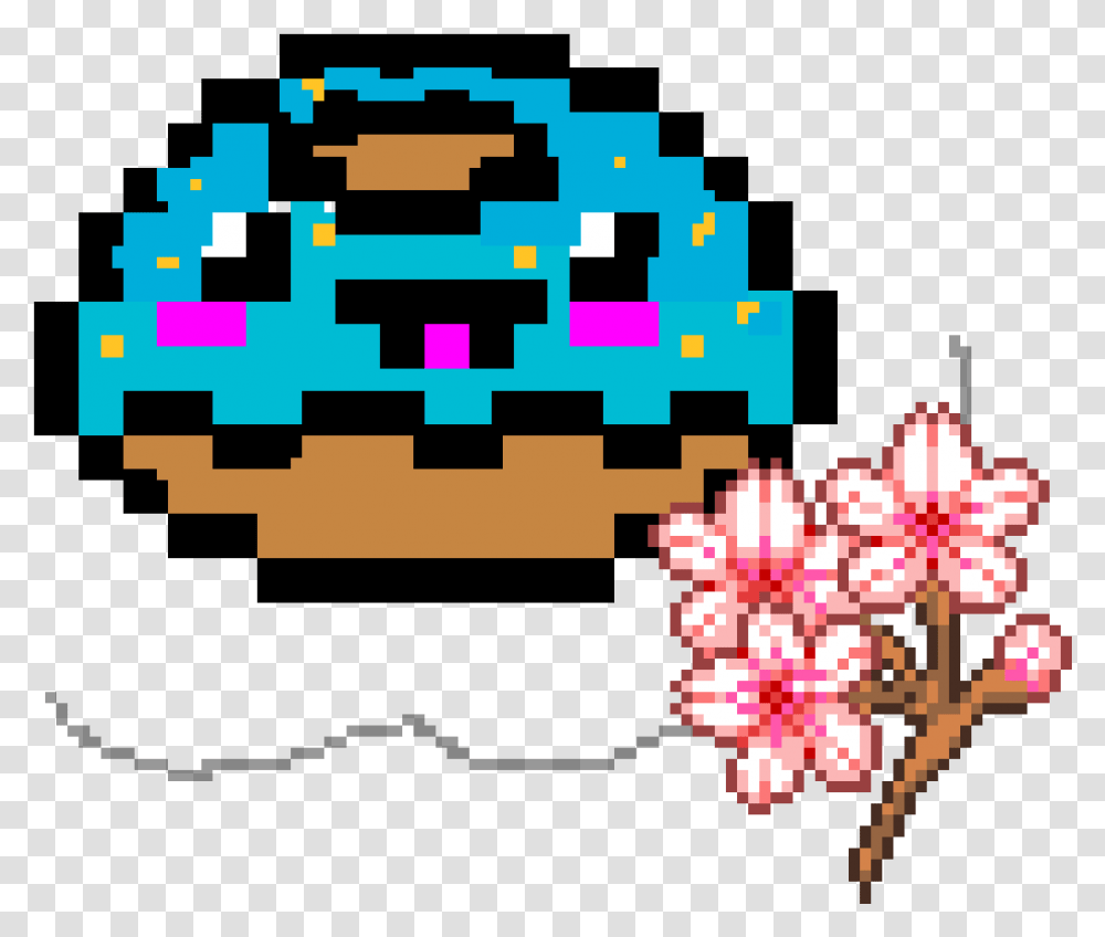 Donut Kawaii Mangekyou Sharingan Pixel Art, Pac Man, Rug Transparent Png