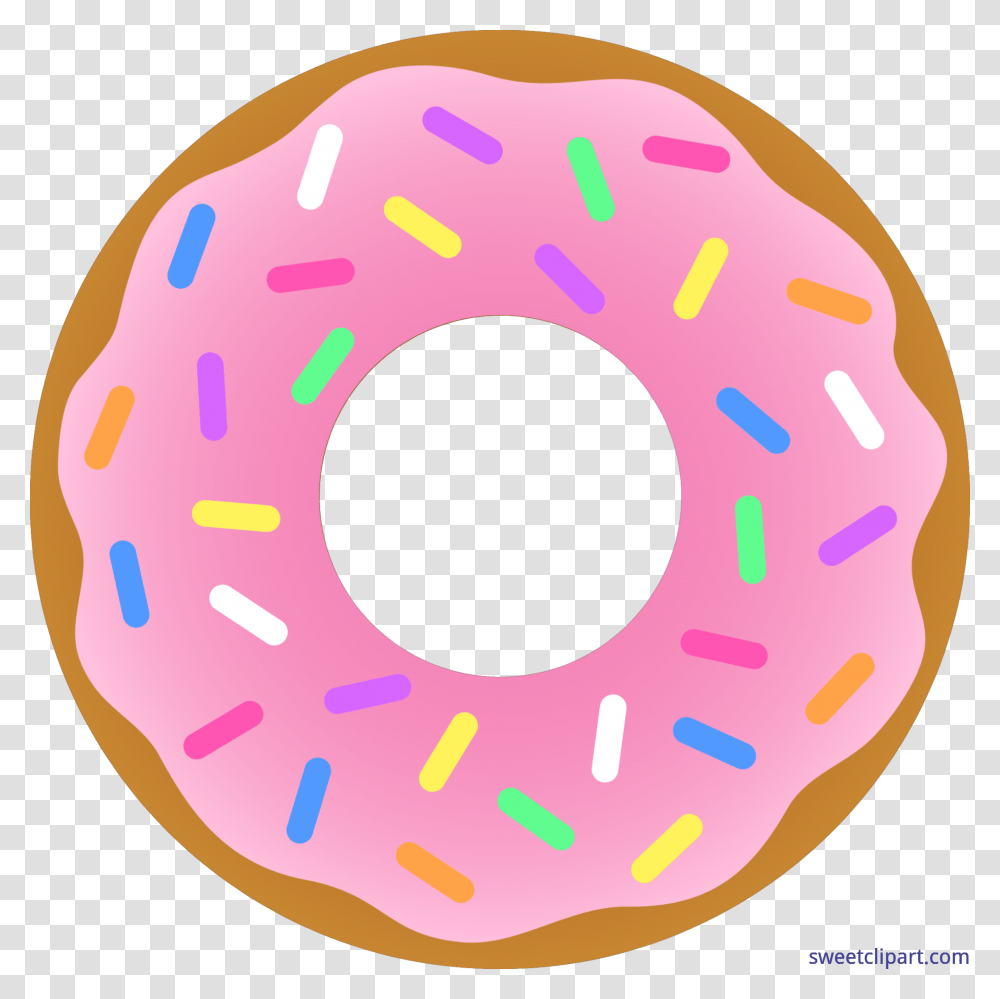 Donut Strawberry Sprinkles Clip Art, Pastry, Dessert, Food, Sweets Transparent Png