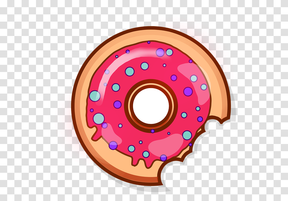 Donut Sweets Baking Food Tasty Bun Yummy Icon Bitten Donut, Pastry, Dessert, Confectionery Transparent Png