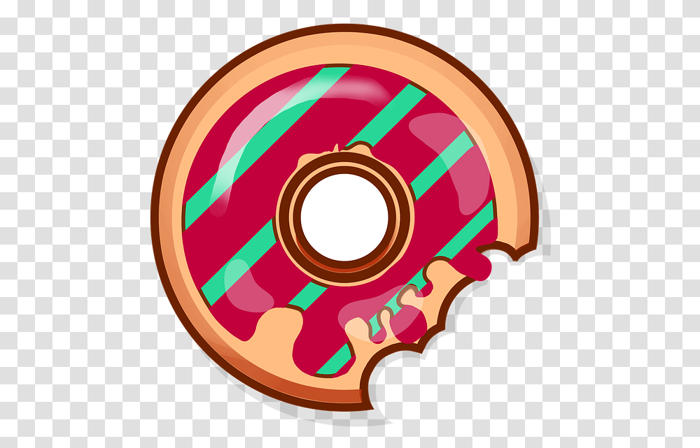 Donut Sweets Baking Food Tasty Bun Yummy Icon Doughnut, Disk, Dvd Transparent Png