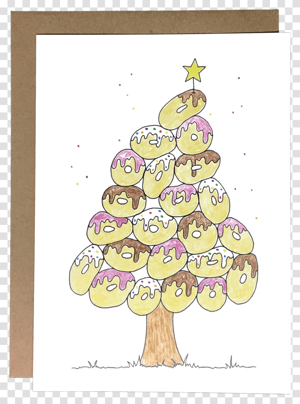 Donut Tree Illustration, Doodle, Drawing, Plant Transparent Png