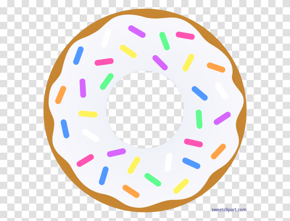 Donut Vanilla Sprinkles Clip Art, Pastry, Dessert, Food, Soccer Ball Transparent Png