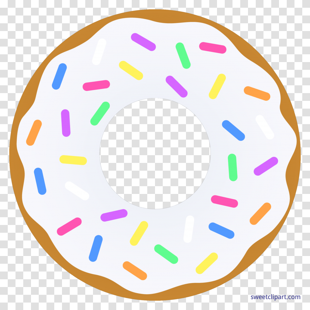 Donut Vanilla Sprinkles Clip Art, Pastry, Dessert, Food, Soccer Ball Transparent Png
