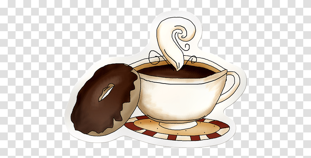 Donuts And Coffee Quotes, Coffee Cup, Pottery, Saucer, Plant Transparent Png