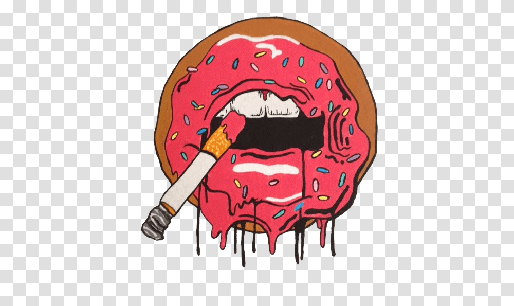 Donuts Drawing Pop Art Pop Art Lip, Label, Brush, Tool Transparent Png