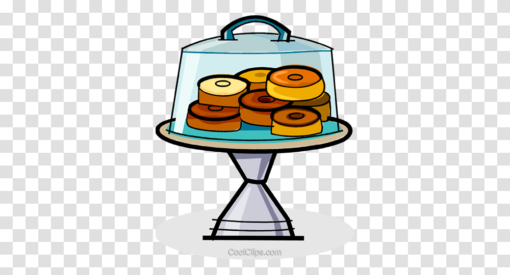 Donuts In A Display Case Royalty Free Vector Clip Art Illustration, Sweets, Food Transparent Png