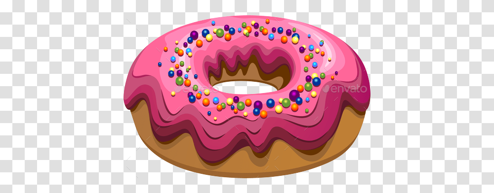 Donuts Party Time Pillow Case Drawing, Dessert, Food, Cake, Birthday Cake Transparent Png