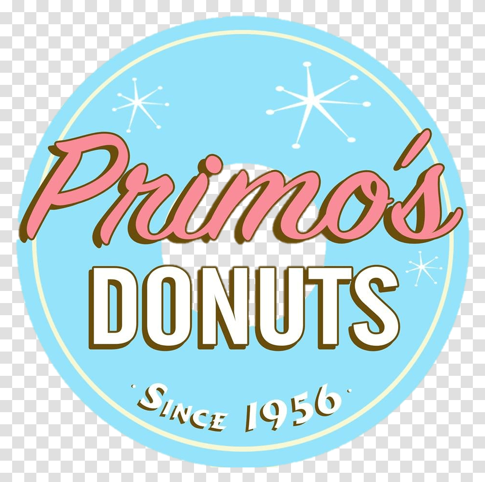Donuts Primos Donuts, Logo, Symbol, Label, Text Transparent Png