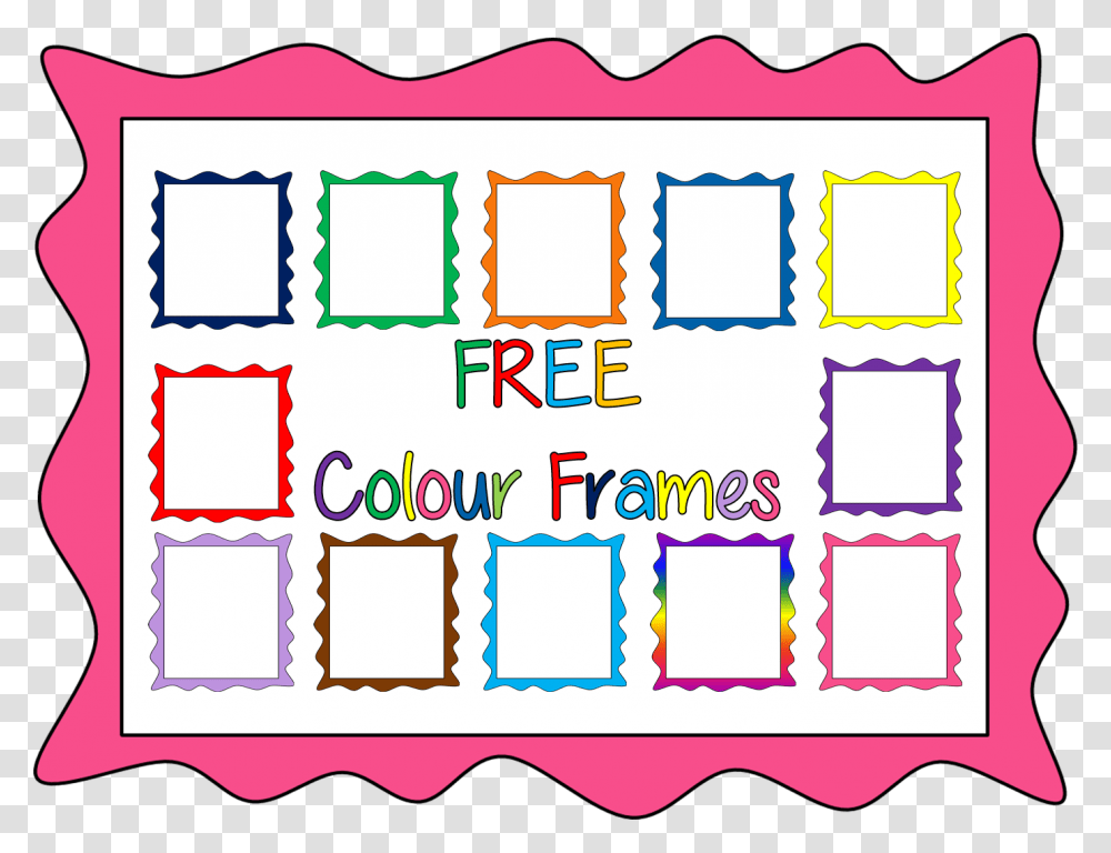 Doodle Colour Borders Free, Word, Number Transparent Png