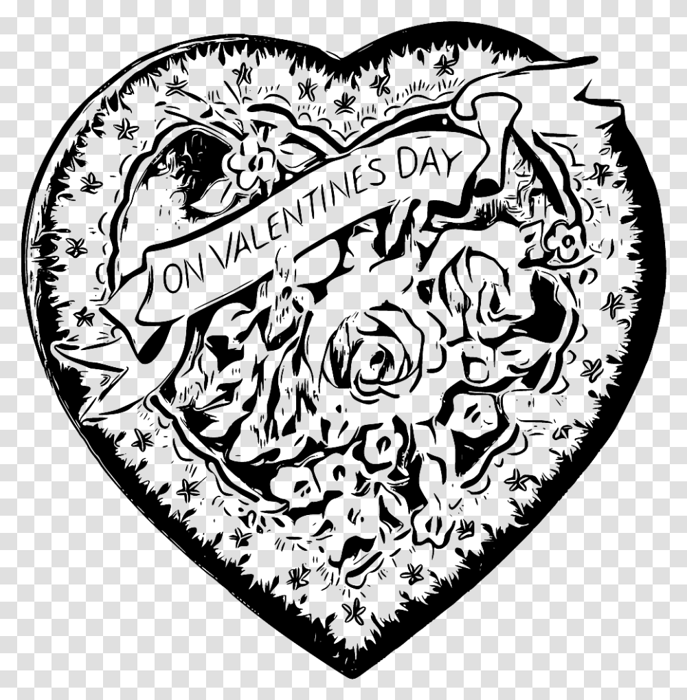 Doodle Drawing Broken Heart Vintage Valentine Heart, Rug, Nature, Meal, Food Transparent Png