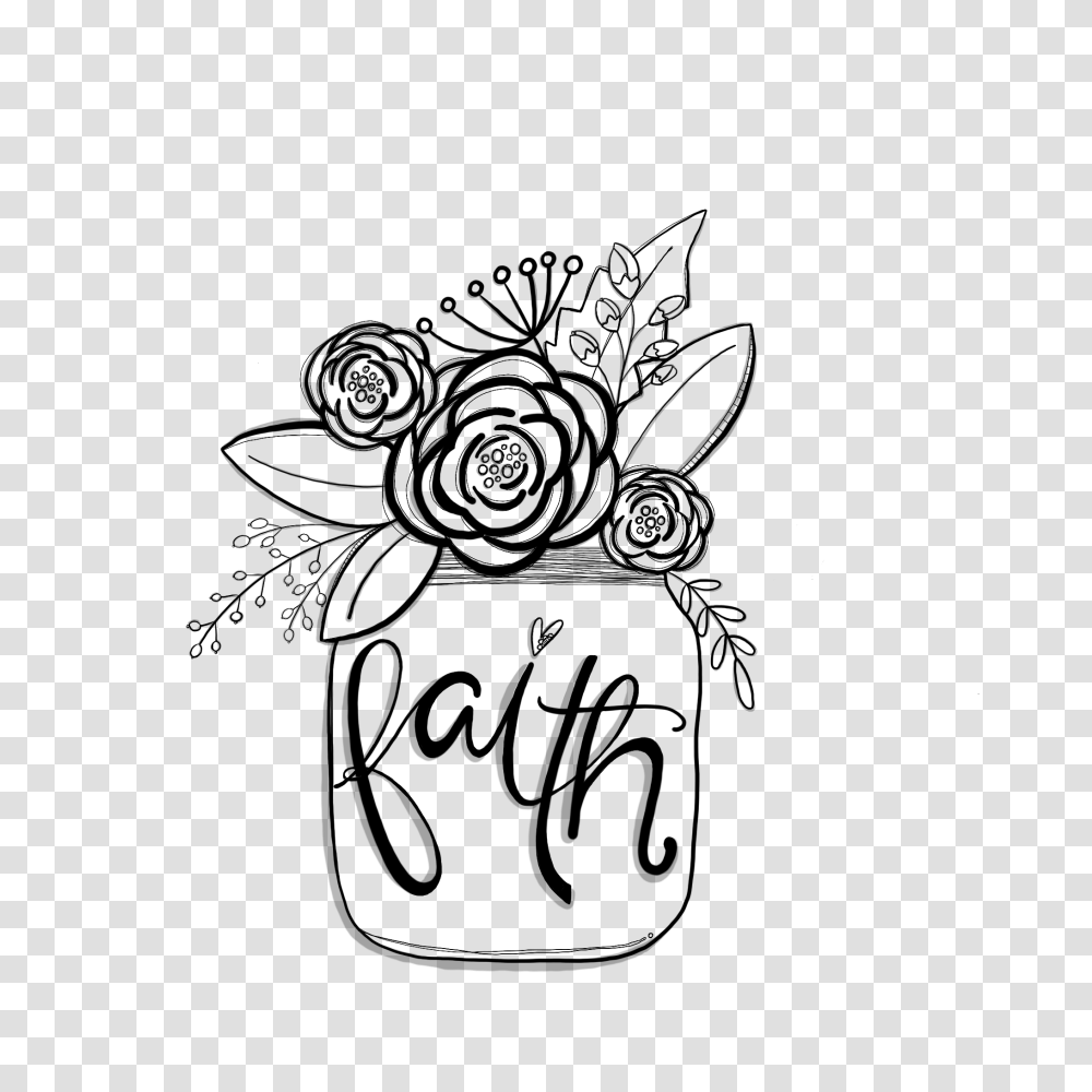 Doodle Flower Jar Craft, Floral Design, Pattern Transparent Png