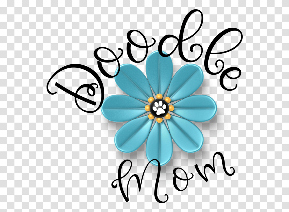 Doodle Mom With Blue Flower Dog Paw Circle, Pattern, Accessories, Accessory, Jewelry Transparent Png