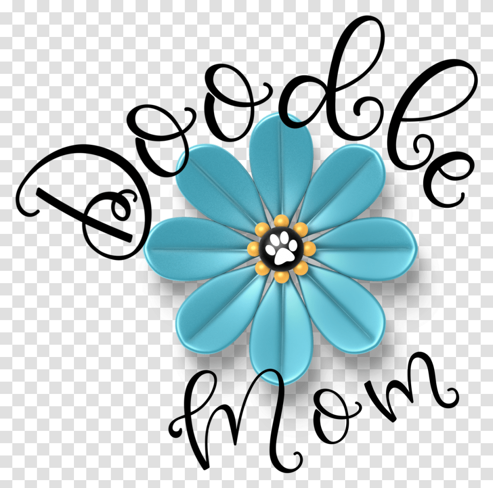 Doodle Mom With Blue Flower Dog Paw Doodle Mom, Pattern, Accessories, Accessory, Ornament Transparent Png
