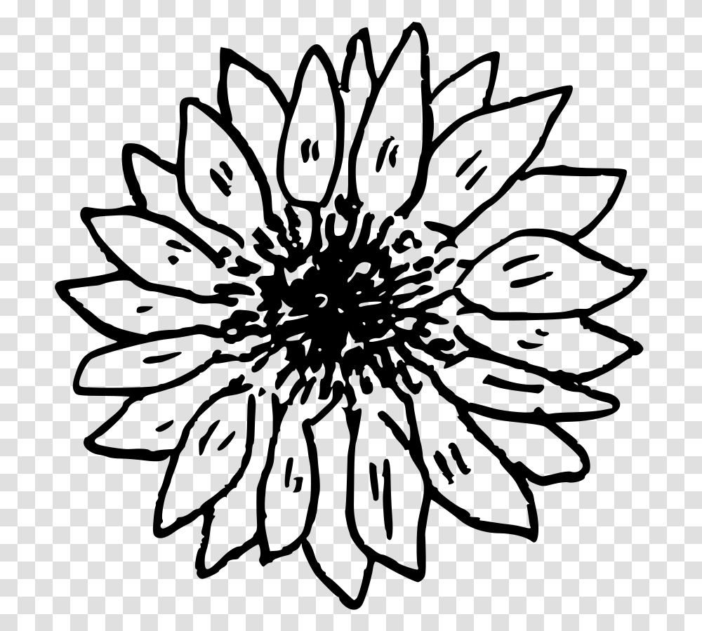 Doodle Sunflower, Gray, World Of Warcraft Transparent Png