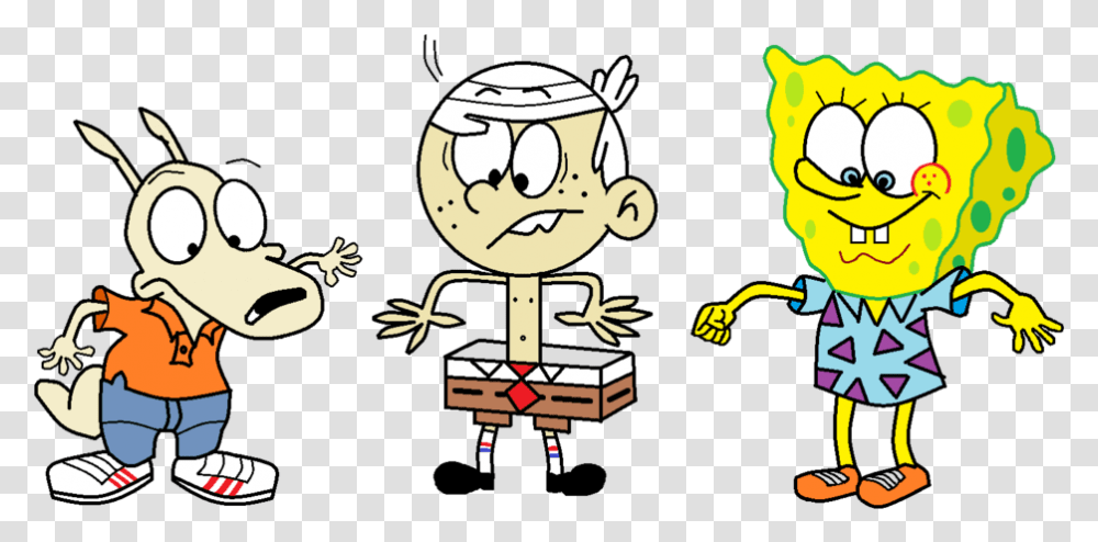 Doodlebob Spongebob And Lincoln Loud, Person, Animal, Drawing Transparent Png