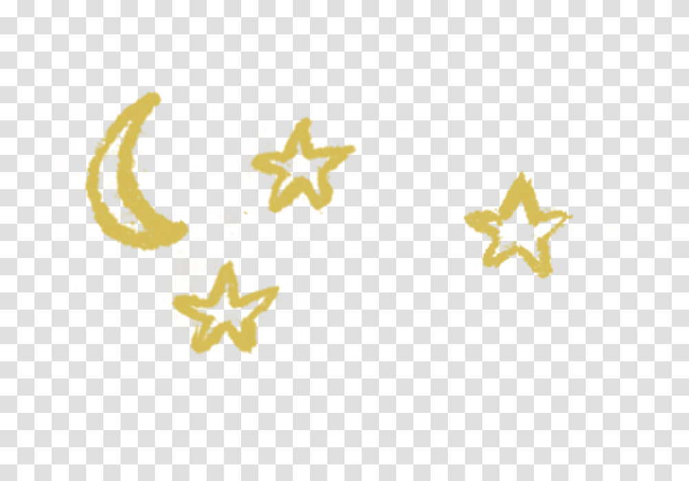 Doodles Moon Gold Star Yellow Doodle, Leaf, Plant, Tree, Star Symbol Transparent Png