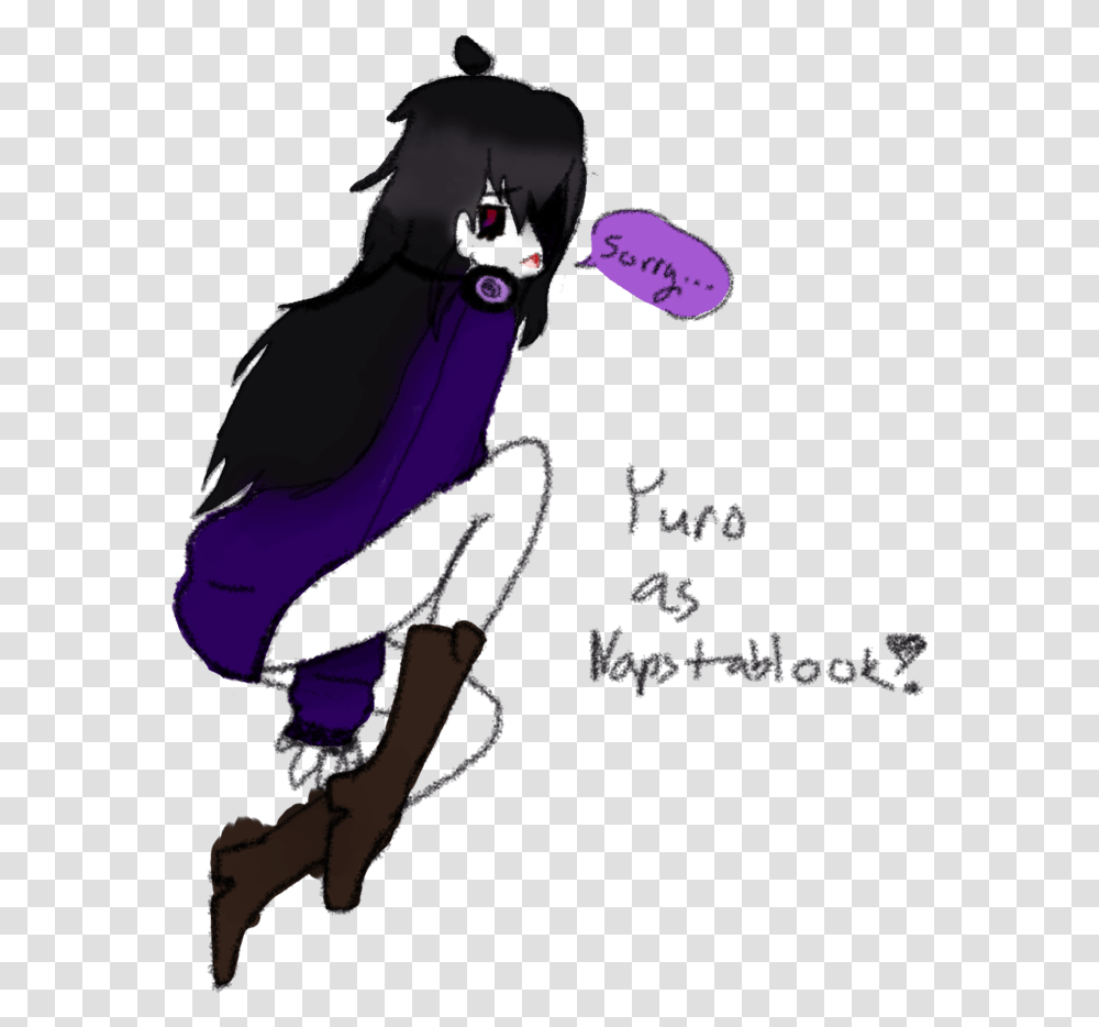 Doodless Yuro As Napstablook Cartoon, Person, Leisure Activities, Dance Pose Transparent Png