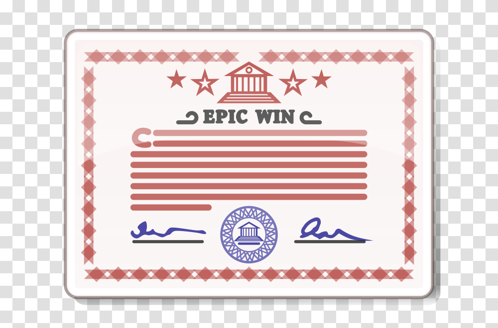 DooFi Certificate, Education, Airmail, Envelope Transparent Png