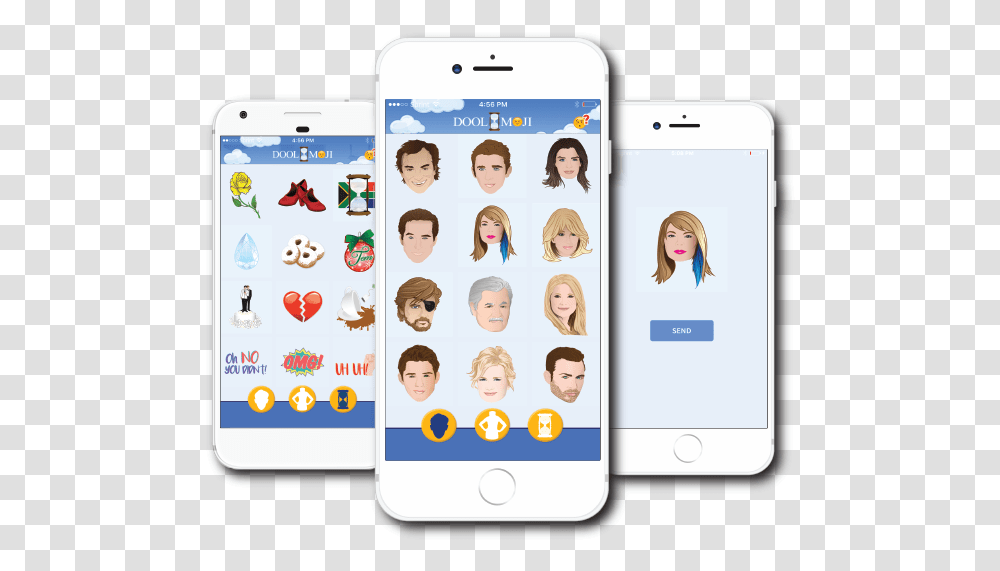 Doolmoji App Omg Emoji, Mobile Phone, Electronics, Person, Text Transparent Png