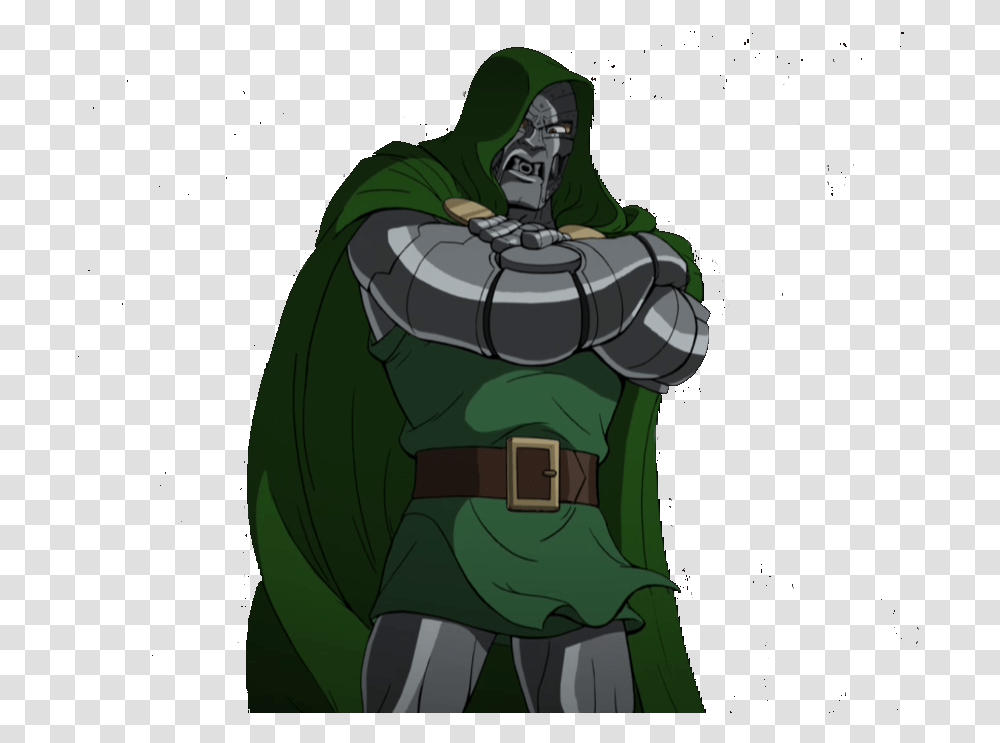 Doom Drawing Character Doctor Doom, Apparel, Green, Costume Transparent Png