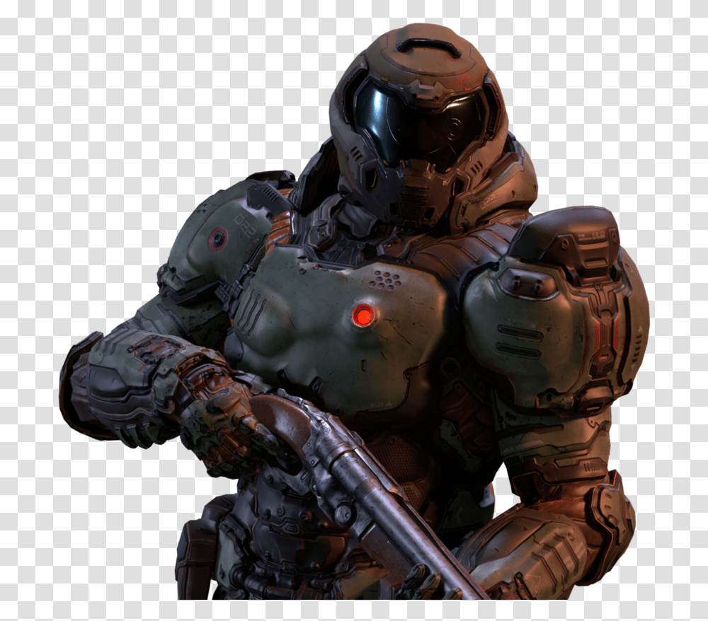 Doom Guy, Helmet, Apparel, Person Transparent Png