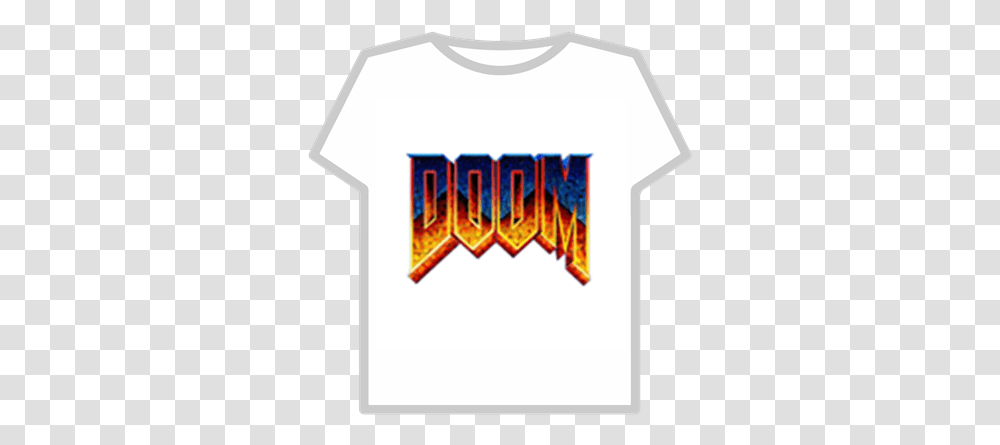 Doom Logo Doom Logo, Clothing, Apparel, T-Shirt, Text Transparent Png