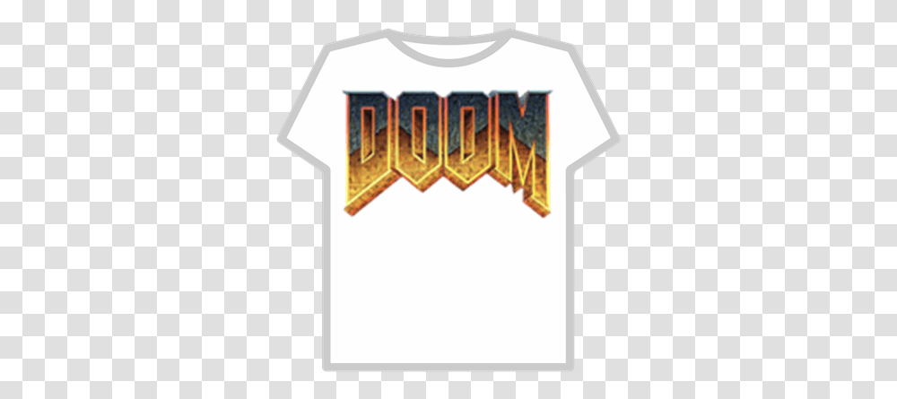 Doom Logo Roblox Doom, Clothing, Text, Sleeve, T-Shirt Transparent Png