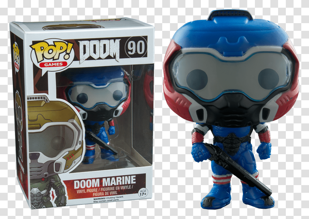 Doom Marine Funko Pop, Helmet, Apparel, Toy Transparent Png