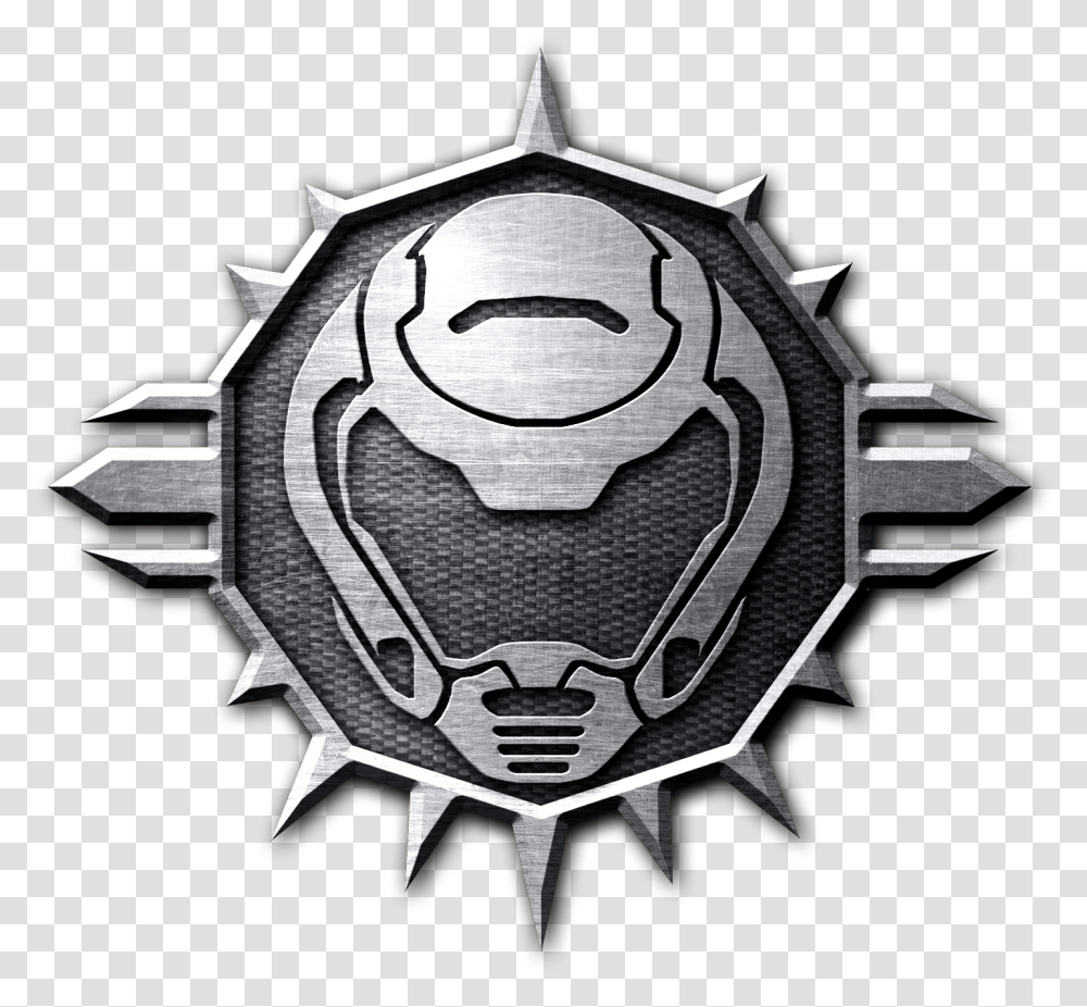 Doom Slayers Club Logo, Emblem, Trademark, Cross Transparent Png