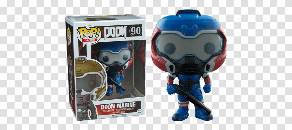 Doomguy American Hero Space Marine Pop Vinyl Figure Doom Space Marine Funko Pop, Toy, Helmet, Clothing, People Transparent Png