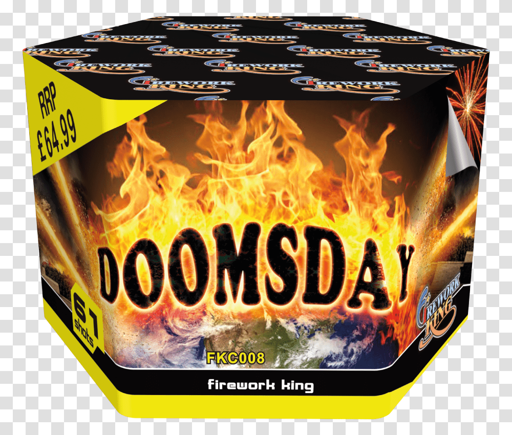 Doomsday 61 Shot Firework Cake Flame, Bonfire, Advertisement, Poster, Flyer Transparent Png
