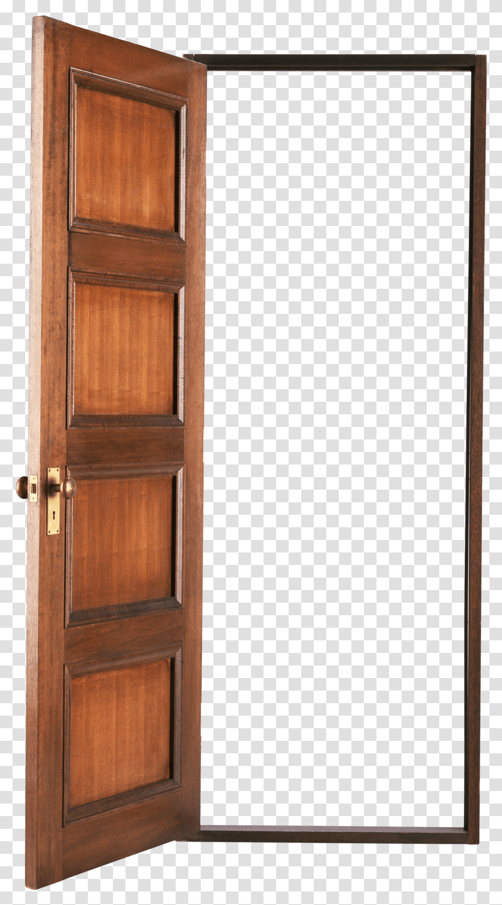 Door Image Open Door No Background, Furniture, Wood, Cupboard, Closet Transparent Png