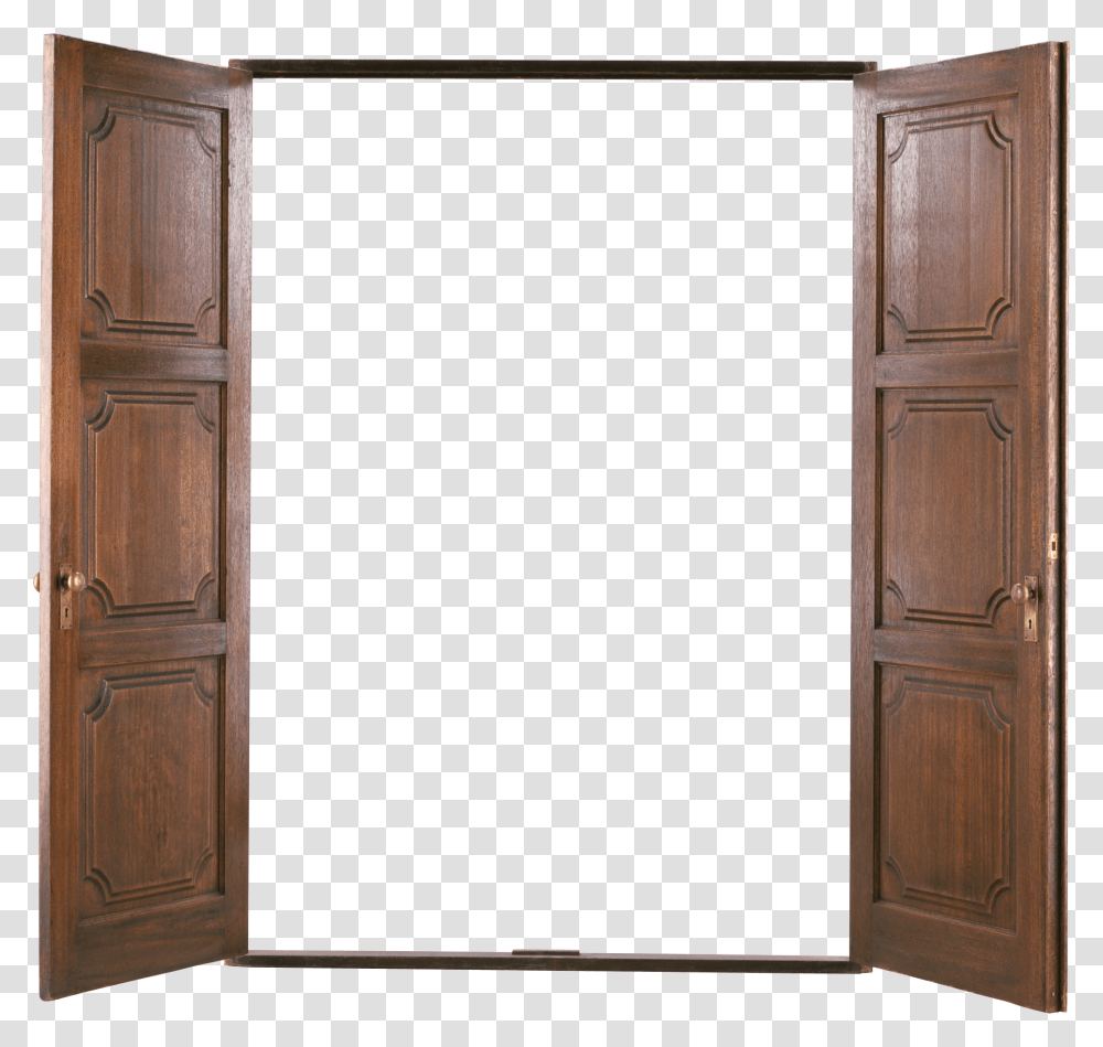 Door Images Wood Door Open Door Old Open Door, Furniture, Closet, Cupboard, Cabinet Transparent Png