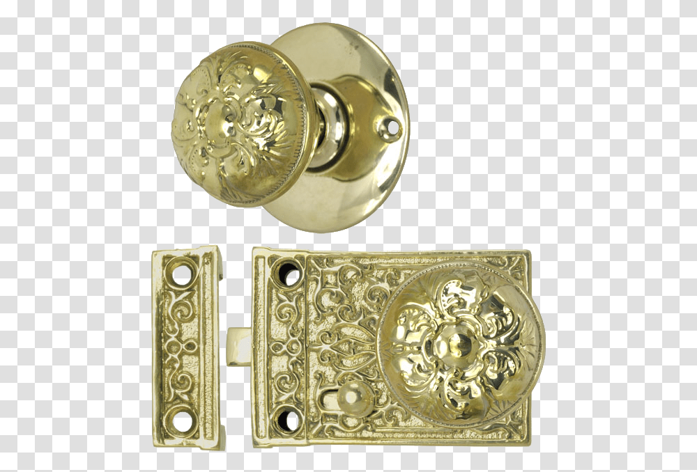 Door Knob Antique Door Deadbolt Lock, Bronze, Treasure, Coin, Money Transparent Png