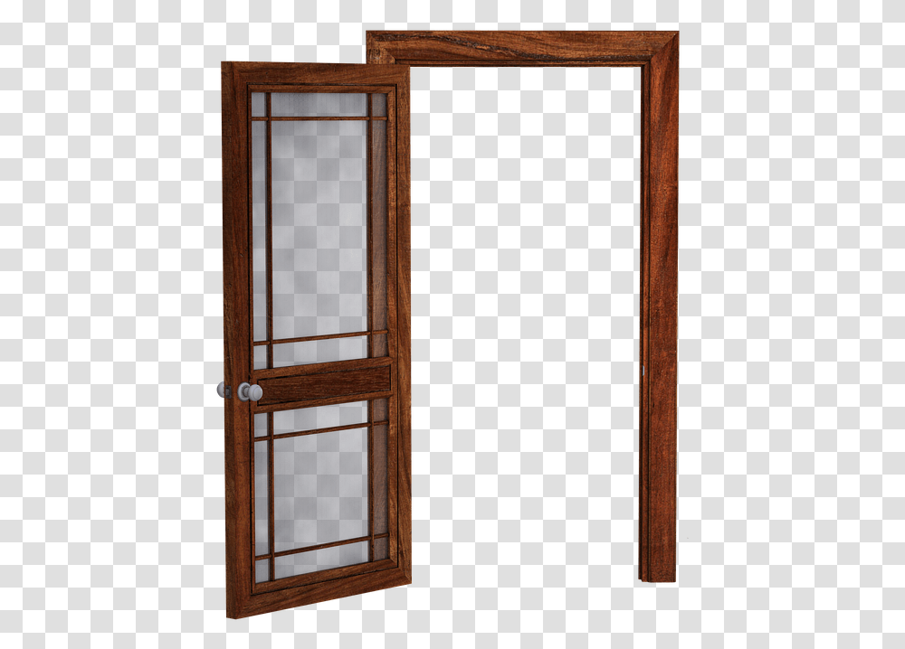 Door Open Door Wooden Door Glass Panes Translucent Old Open Door, Hardwood, French Door, Window, Folding Door Transparent Png