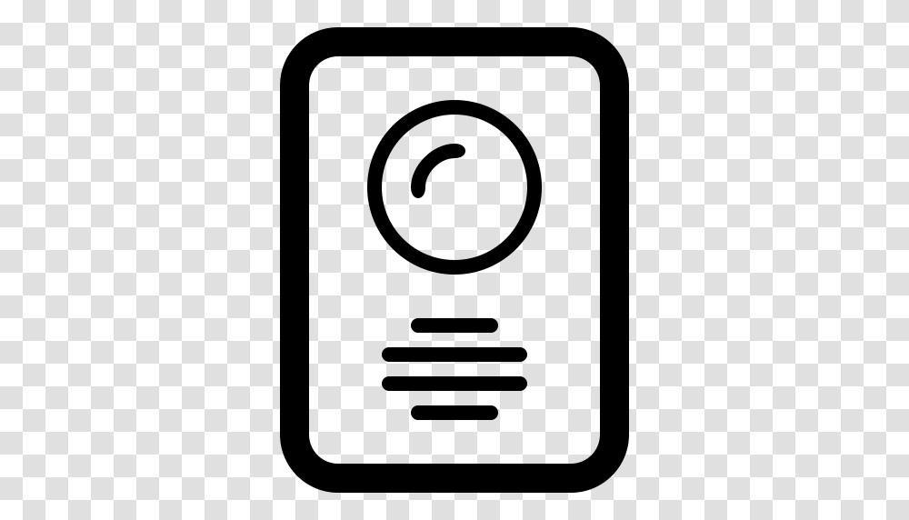 Doorbell Camera Security Icon With And Vector Format, Gray, World Of Warcraft Transparent Png