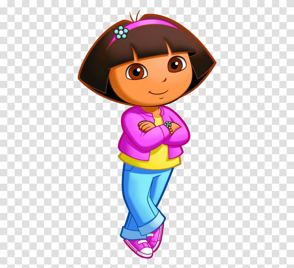 Dora Birthday Clipart Image Dora The Explorer Cartoon Characters, Toy, Crowd, Hat Transparent Png