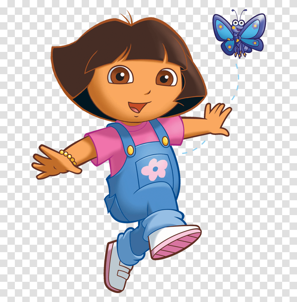 Dora Cartoon Butterfly, Toy, Person, Human, Doll Transparent Png