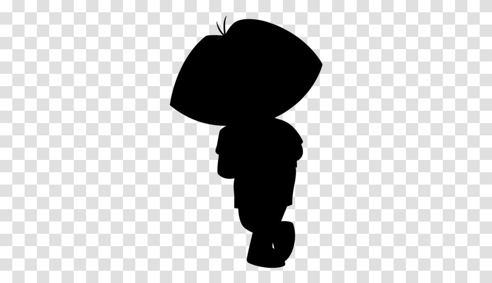 Dora New Haircut Clip Art, Silhouette, Stencil Transparent Png