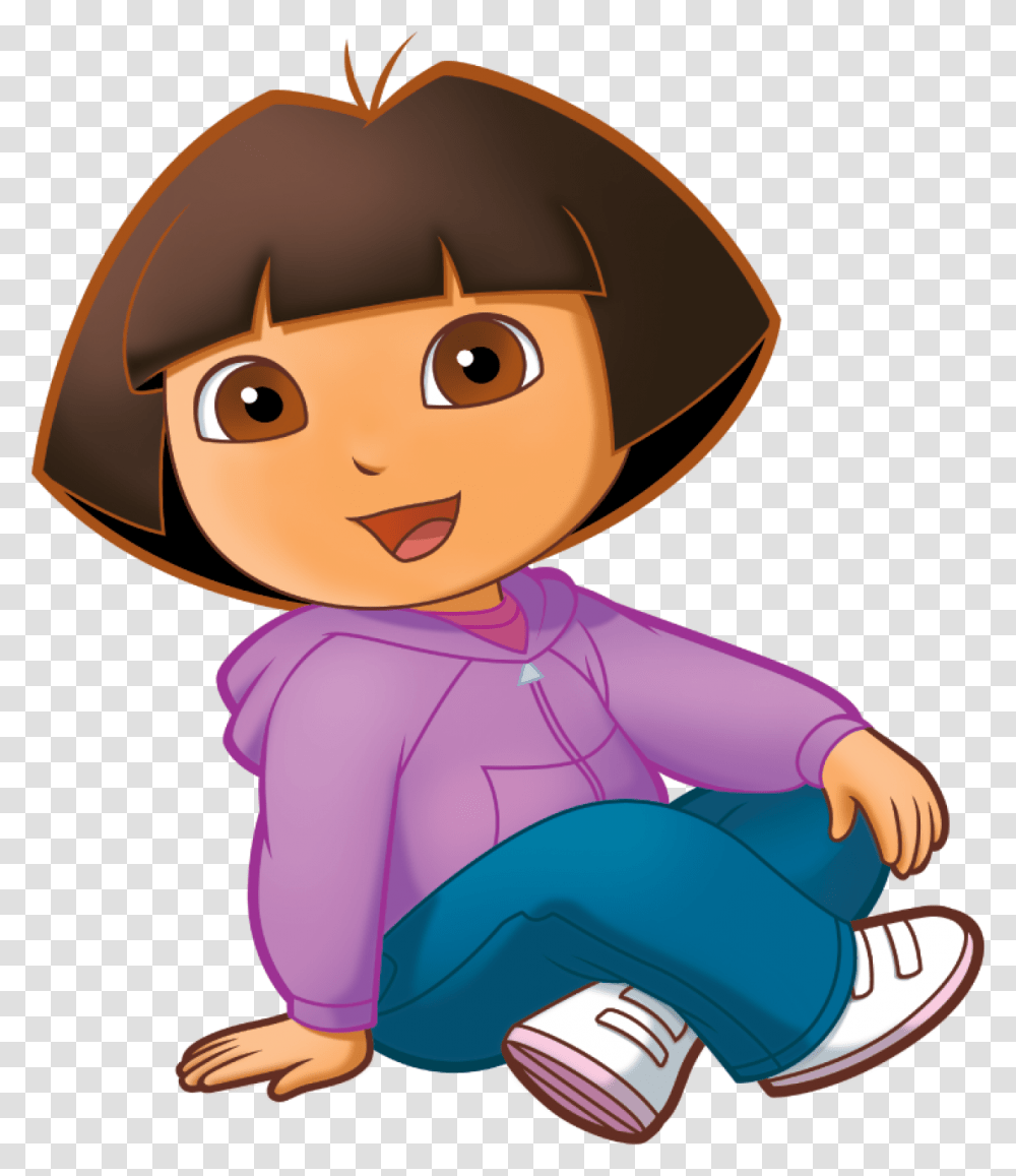 Dora, Sitting, Female, Toy, Kneeling Transparent Png