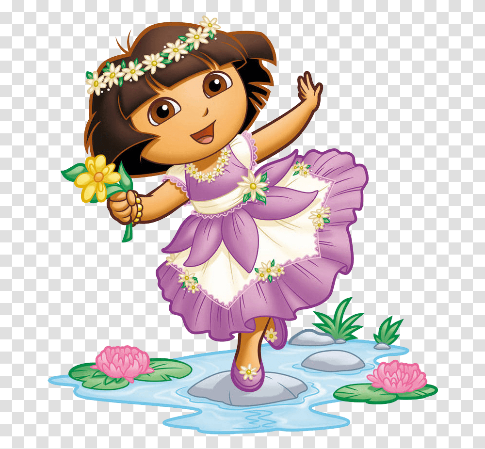 Dora The Explorer Clipart Dora Cartoon, Doll, Toy, Graphics, Purple Transparent Png