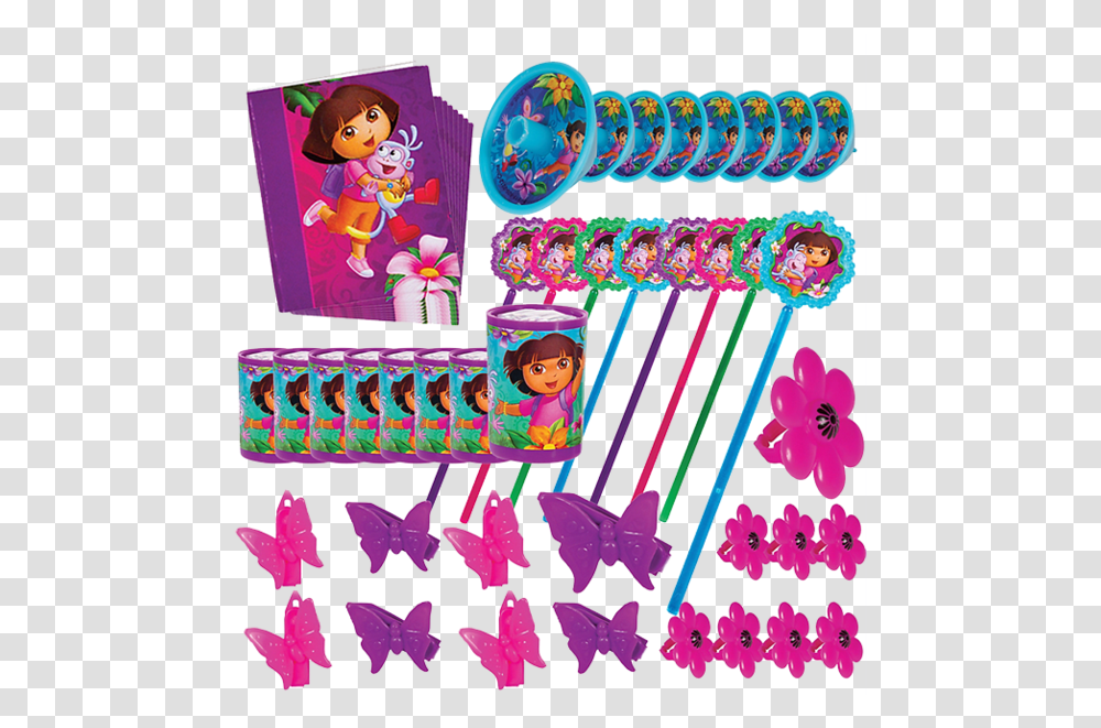 Dora The Explorer Party Favour Pack Dora The Explorer Party, Purple, Rug, Graphics, Text Transparent Png