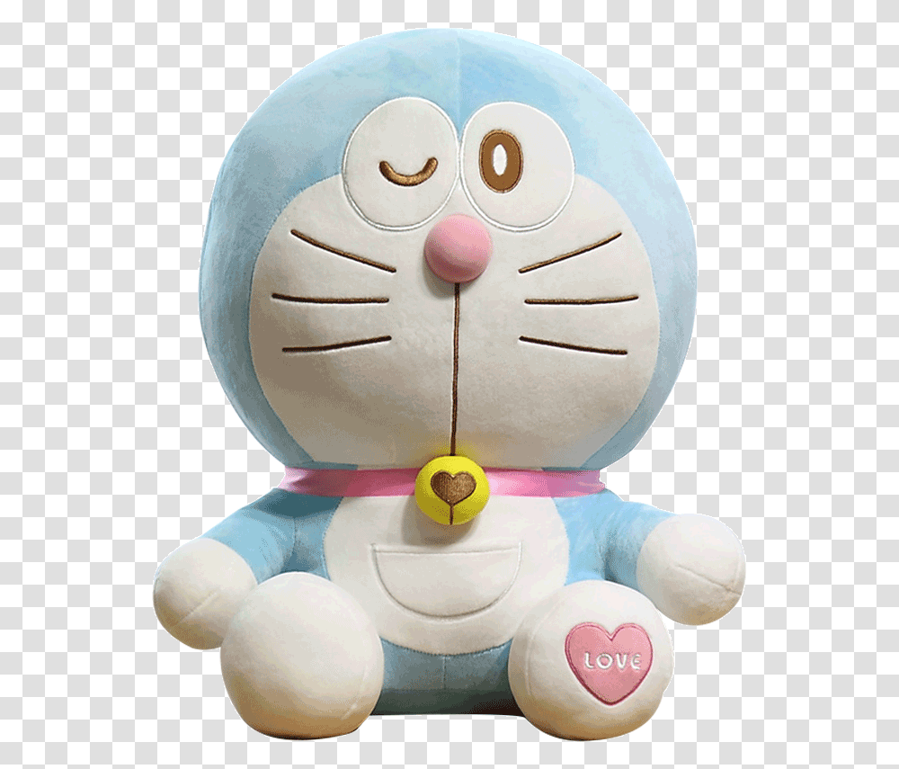 Doraemon Doll Machine Cat Blue Fat Child Pillow Doll Orange And Doraemon, Toy, Plush, Snowman, Winter Transparent Png