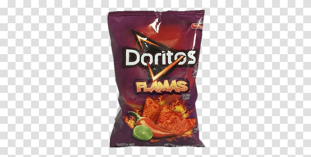 Doritos Spicy Flamas Flames Hot Chips Food Snacks, Sweets, Confectionery, Taco Transparent Png
